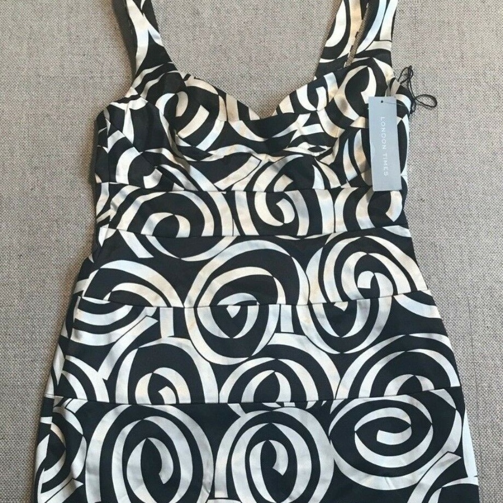 London Times Sleeveless‎ Cocktail Dress Sz 12 NEW